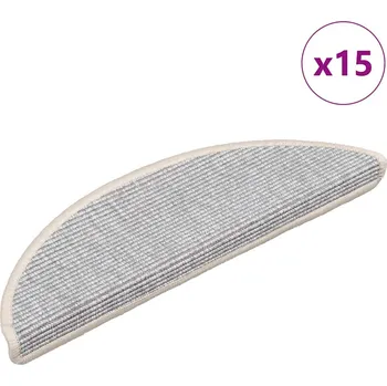 Nášlap na schod Schodové rohože 15 ks 56 x 17 x 3 cm stříbrné, půlkulaté - 8720286329894