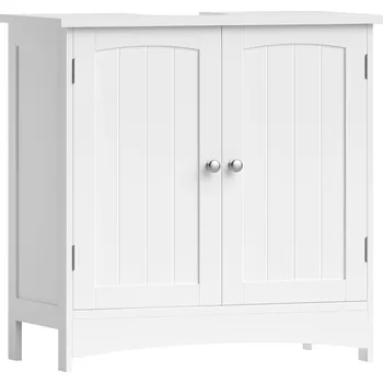 Koupelnový nábytek Skříňka pod umyvadlo MUFART bílá MDF matná 60x30x60 cm 2 dvířka