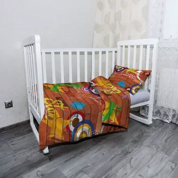 Povlečení Sablio Mikroplyšové dětské povlečení do postýlky Zeď - 100x135 / 40x60