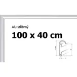 BFHM Hliníkový rám na puzzle 100x40 cm stříbrný
