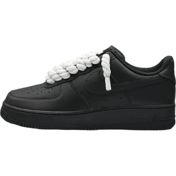 Pánské tenisky Nike Air Force 1 Black Low 07 Rope Laces White Velikost: 45.5