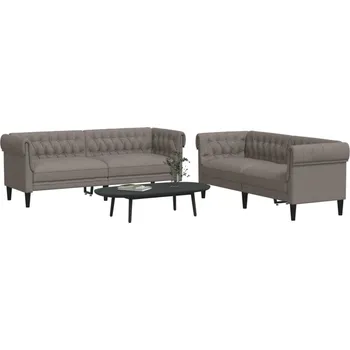 Pohovka 2dílná sedací souprava taupe textil IM_3209205