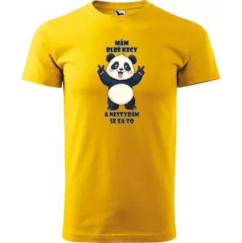 Pánské tričko Sablio Tričko s potiskem Mám blbé kecy a nestydím se za to - žluté 2XL