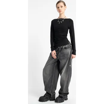 Reporter Young | Dívčí šedé džíny střihu BALLOON - Barva ŠEDÁ, Velikost 140 253-0110G-18-004-1