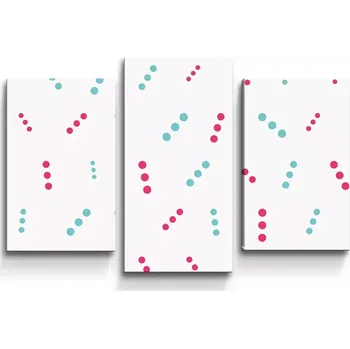 Obraz Sablio Obraz - 3-dílný Tečkované čárky - 75x50 cm