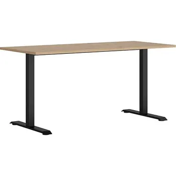 Psací stůl Funkční psací stůl 160 do kanceláře nebo pracovny Space Office - Black Red White - BRW Dub Artisan 160x75,5 cm