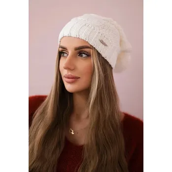 Čepice Kesi zimní čepice beanie bílá, univerzální velikost