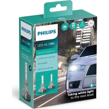 Autožárovka Žárovky Philips Ultinon Pro5000 H1 15 W 2 ks