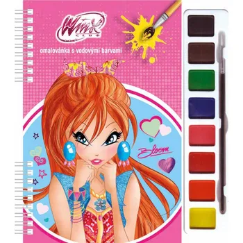 omalovánky AKIM Omalovánky set s barvami a štětcem WinX Club 2 | AS189