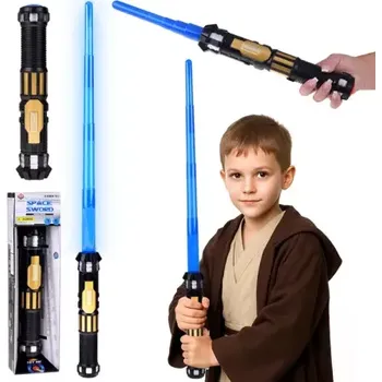 Dětská zbraň Rozkládací světelný meč se zvukem, modrý