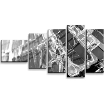 Obraz Sablio Obraz - 5-dílný Rozbité sklo - 100x60 cm