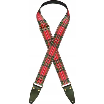 Kytarový popruh Kytarový popruh se skotskou kostkou / Vánoční popruh na kytaru