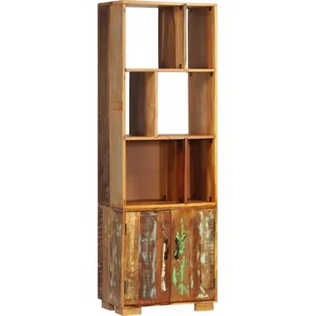 Komoda Retro regál z recyklovaného dřeva, 60 x 35 x 180 cm, Vícebarevný