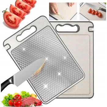Kuchyňské prkénko Oboustranné Krájecí Prkénko, Odolné proti Poškrábání s Mřížkovou Strukturou