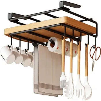 Obraz STOJAN Police REGÁL na PRKÉNKA POD LINKU ZÁVĚSNÝ Černý Kovový