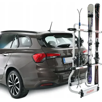 Nosič lyží Nosič na tažné zařízení pro přepravu zimního vybavení, 6 lyží nebo 4 snowboardy, max. 45 kg
