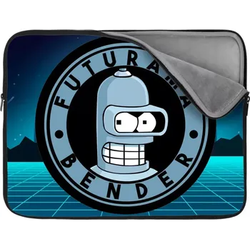 pouzdro na notebook Sablio Obal na notebook Futurama Bender Čtvrtá dimenze - 17"