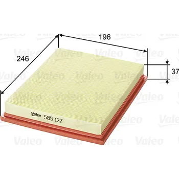 Filtr do auta Vzduchový filtr VALEO 585127