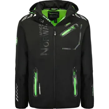 Geographical Norway pánská softshellová bunda ROYAUTE BLACK / GREEN DB MEN 068 BLACK / GREEN (WY8026H/GN-NOIR / VERT) XL