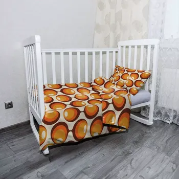 Povlečení Sablio Dětské povlečení do postýlky Karamelové kruhy - 120x90 / 40x60