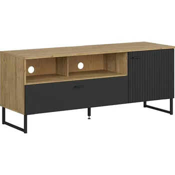 Televizní stolek TV stolek Zenda - Black Red White - BRW dub waterford / černý dub 150x62.5 cm