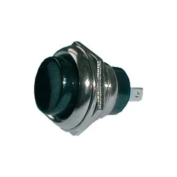 Elektroinstalační materiál Přepínač tlačítko kul. OFF-(ON) velký černý