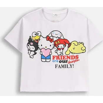 Dívčí oblečení Dětské tričko HELLO KITTY Bílé Dárek Triko 140 Coccodrillo ZC5