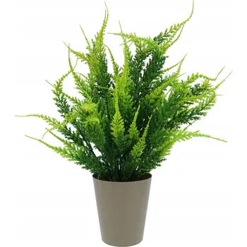 umělá květina Umělý vřes v květináči 32 cm – Zelený – dekorace na terasu, zahradu