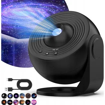 Projektor PROJEKTOR NOČNÍ OBLOHY HVĚZD PROJEKTOR LED PROJEKTOR OBLOHY USB NOČNÍ LAMPA OTOČNÁ O 360°