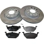 Sada přední brzdové kotouče + destičky AUDI SEAT ŠKODA OCTAVIA II VW