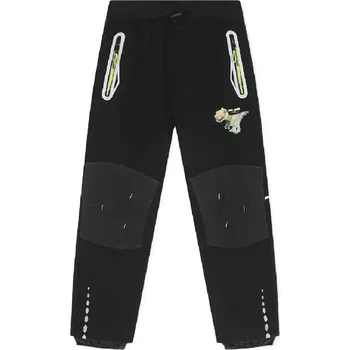 ZATEPLENÉ SOFTSHEL KALHOTY DINOSAUR NOVINKA Barva: Černá, Velikost: 134