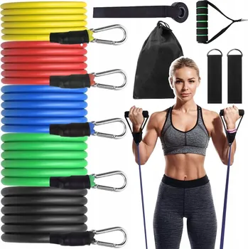 Odporové gumy na cvičení, fitness a trénink – 5 gum s odporem až do 45 kg STATOR K25