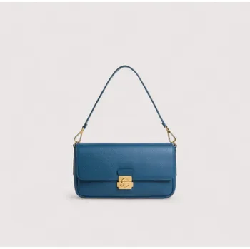 COCCINELLE C-ME LOCK LARGE KOŽENÁ KABELKA DEEP BLUE SS26