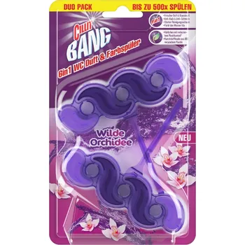 WC čistič Cillit BANG Tuhý WC blok 6v1 Wild Orchidee, 2 ks