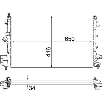 Chladič motoru Chladič, chlazení motoru MAHLE CR 835 001S