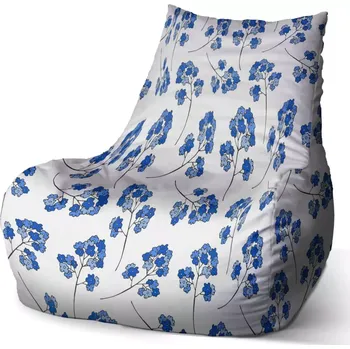 Sedací pytel Sablio Sedací vak Bean Modré kvítí - 60 x 70 x 70 cm