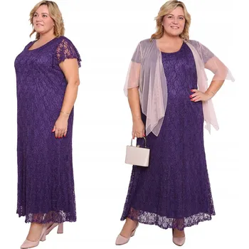 Dámské šaty Mdr24 koktejlové šaty krajkové maxi velikost 54