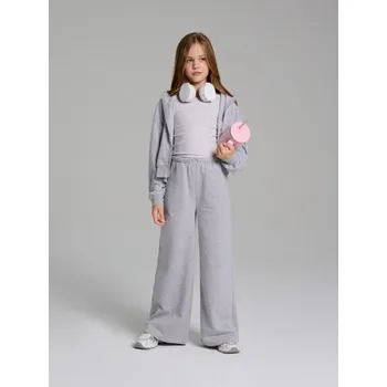 Dívčí kalhoty Sinsay - Tepláky se širokými nohavicemi - šedá - 645FV-09M - 645FV-09M-146