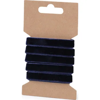 Stuha Sametová stuha šíře 10 mm Varianta: 6 (9 mm) modrá tmavá, Balení: 3 m