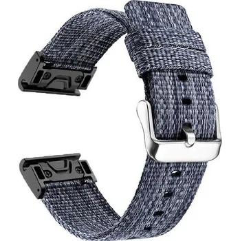 Řemínek na hodinky Nylonový řemínek Ricardo 26mm (pro Garmin Fenix 8/7X/6X (51mm), Tactix aj.), modrý V2, QuickFit