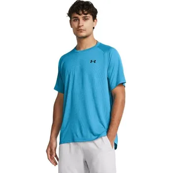 Pánské tričko Tričko Tech Textured SS Blue - Under Armour Barva: Modrá, Velikost: L