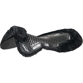 Vybavení pro koně ACAVALLO Dečka tlumící Massage Gel Full Sheepskin Acavallo, černá SHEEPSKIN COLOR BLACK
