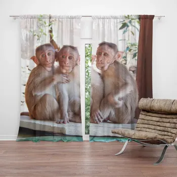 Závěs Sablio Závěs Opičky: 2ks 140x250cm