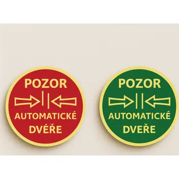 Traiva s.r.o. Šipky pro automaticky otevírající se dveře oboustranná Verze: Samolepka ∅ 92 mm - Kód: 02136