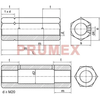 Matice Matice pro napínače šestihranná DIN 1479 M30 pozink