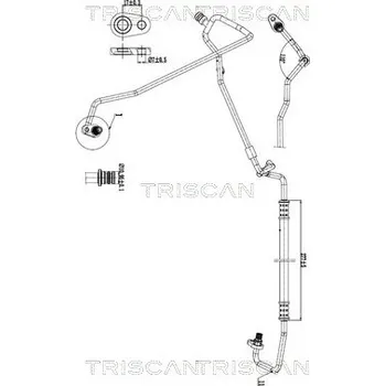 Vedení klimatizace Vysokotlaké / nízkotlaké vedení, klimatizace Triscan A/S 9010 28046
