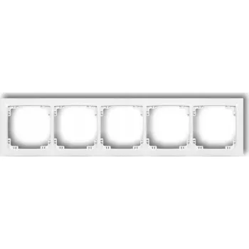 vypínač Pětidílný Rámeček Karlik bílý