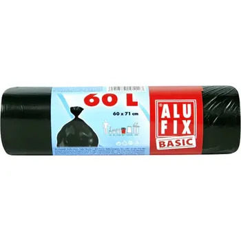 Pytle na odpadky Alufix Basic Sáčky do odpadkového koše černé 60 litrů 60 x 71 cm 20 kusů