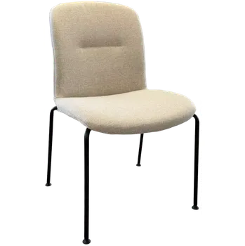 Jednací židle Agáta 1, konferenční židle, látka šedá, kostra černá