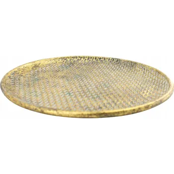 Kovový tác zlatý 28 cm
